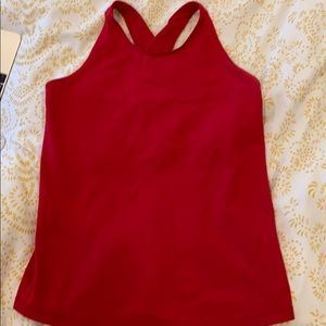 Lululemon bright red top